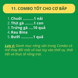 COMBO TỐT CHO CƠ BẮP